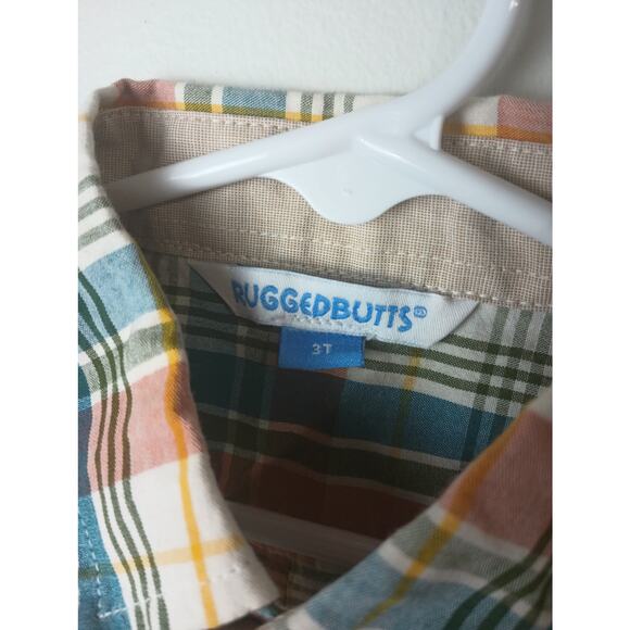 Ruggedbutts Shirt Toddler Plaid Button Up Mult Colors Long sleeve Pocket Photo - Picture 2 of 4